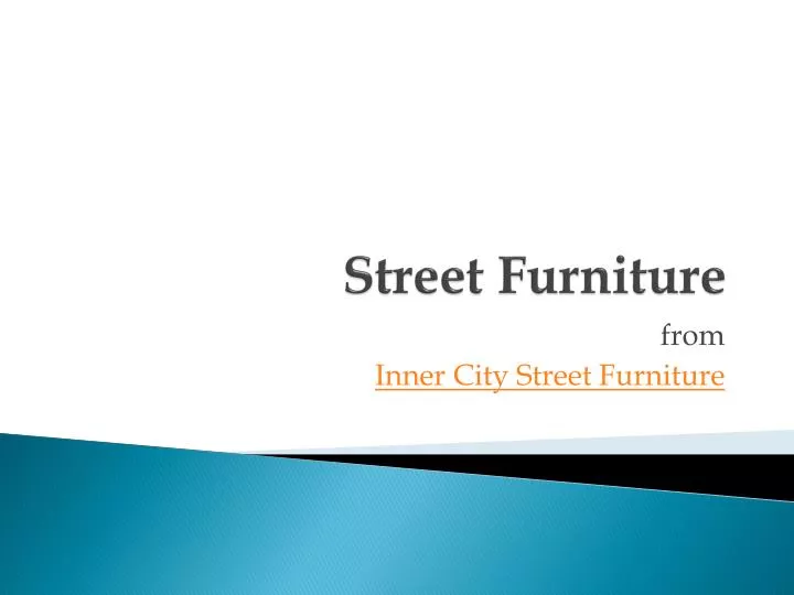 street furniture n.