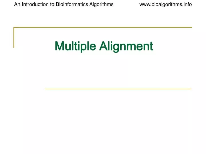 multiple alignment n.