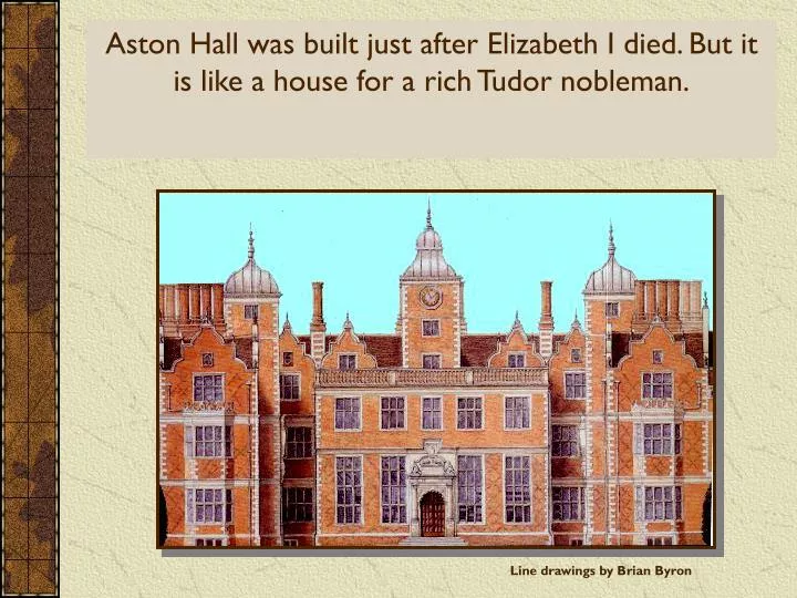 aston hall and the tudors n.