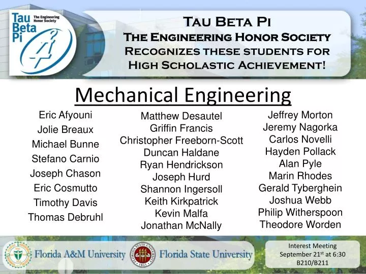 presentation topics for mechanical engineering