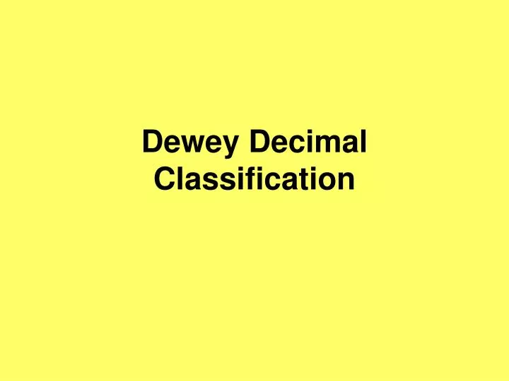 dewey decimal classification n.