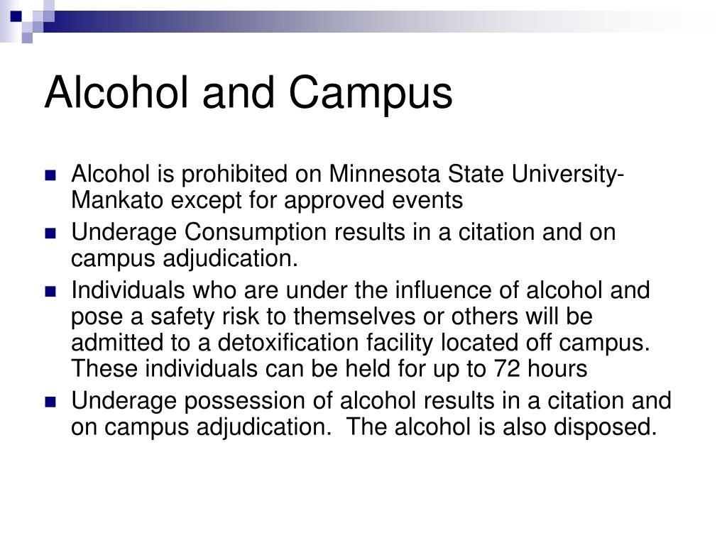 alcohol on campus essay Alcohol abuse, bullying and hazing, high population density, and academic stressors are all predictive of violence—and all are ubiquitous on college campuses guns and alcohol don’t mix thirty-one percent of college students meet the dsm-iv criteria for alcohol abuse, and alcohol is used in 95 percent of violent crimes, 90 percent of rapes, and. alcohol on campus essay Alcohol abuse, bullying and hazing, high population density, and academic stressors are all predictive of violence—and all are ubiquitous on college campuses guns and alcohol don’t mix thirty-one percent of college students meet the dsm-iv criteria for alcohol abuse, and alcohol is used in 95 percent of violent crimes, 90 percent of rapes, and.