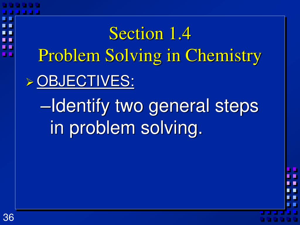 section 1.4 problem solving in chemistry