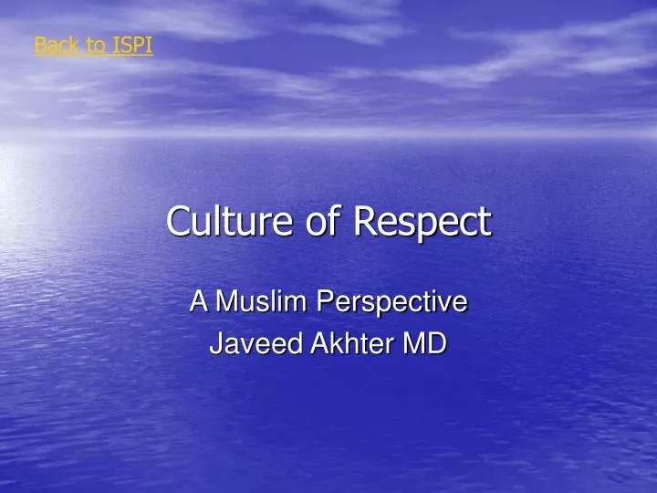 culture of respect n.