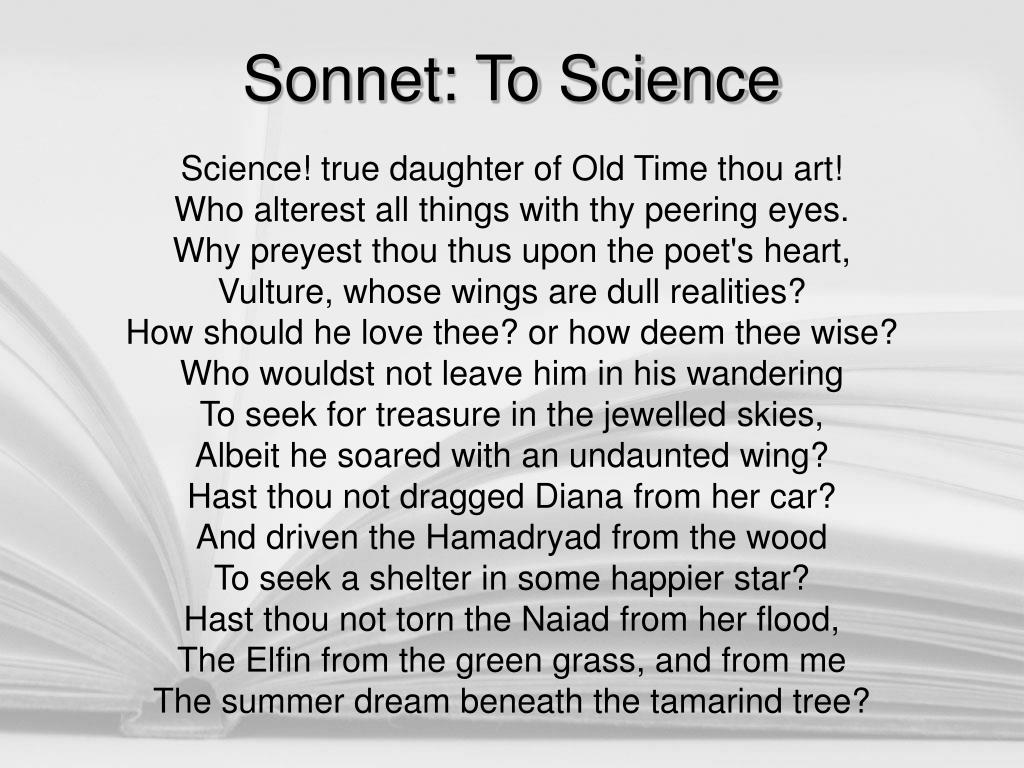 PPT - Sonnet: To Science By Edgar Allan Poe PowerPoint Presentation, free  download - ID:151238