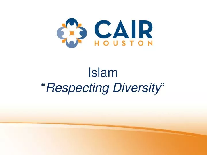 islam respecting diversity n.