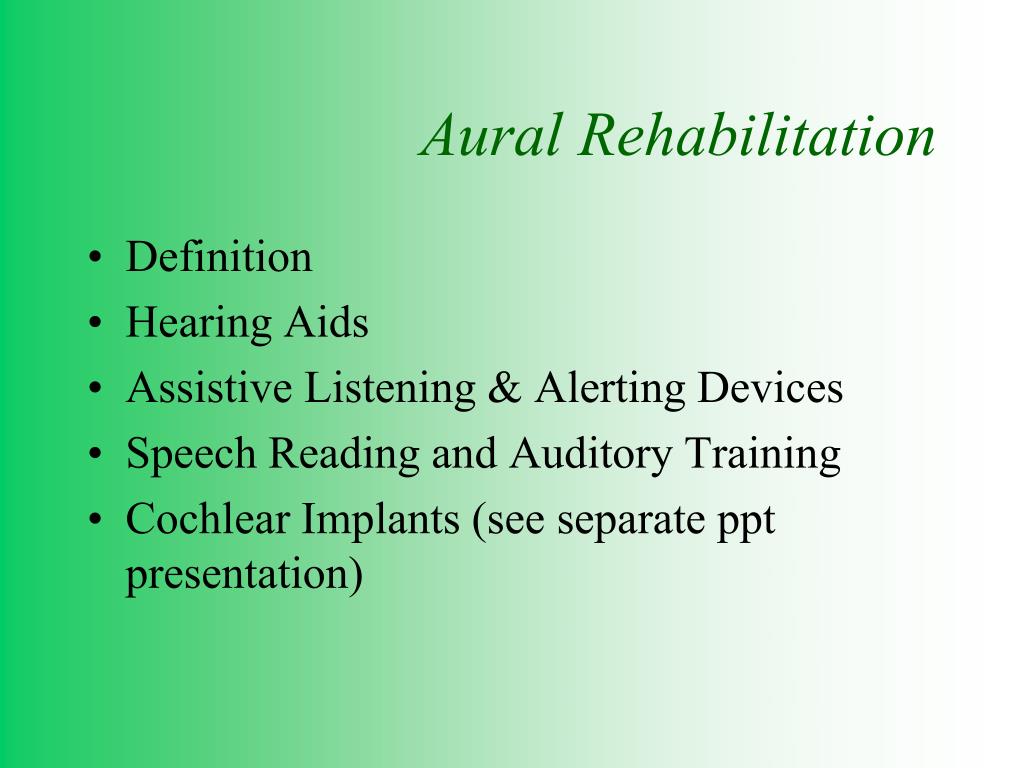 aural habilitation aural habilitation