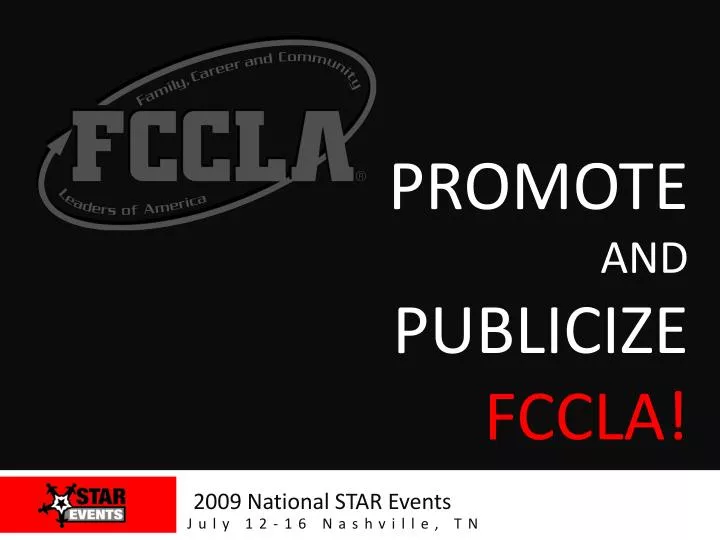 promote and publicize fccla n.