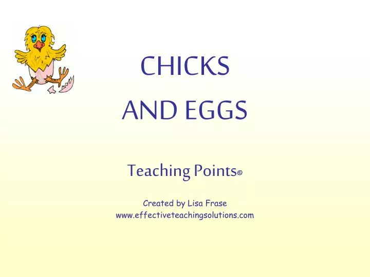 chicks and eggs n.