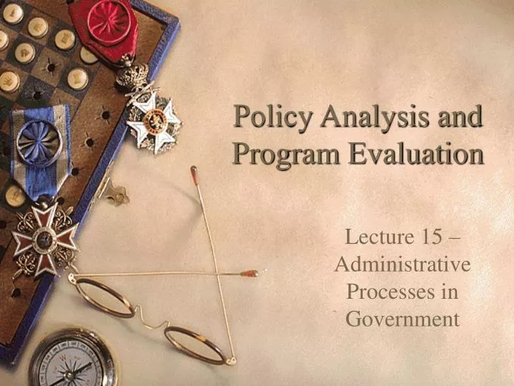 policy analysis and program evaluation n.