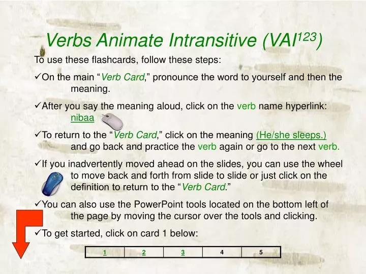 verbs animate intransitive vai 123 n.