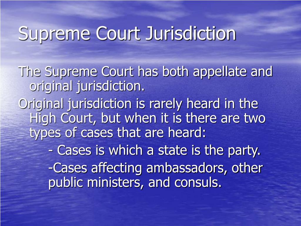 Original jurisdiction of the supreme court top
