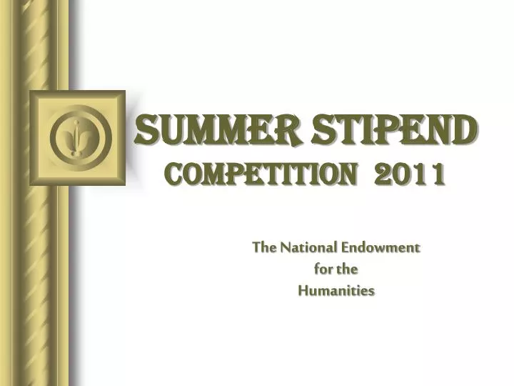 summer stipend competition 2011 n.