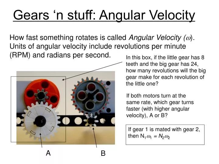 PPT Gears ‘n stuff Angular Velocity PowerPoint Presentation, free