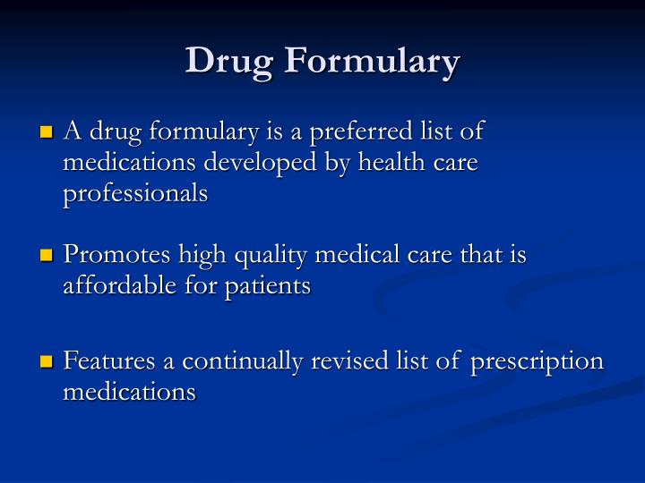 Ppt management of drug formulary powerpoint presentation id 154735