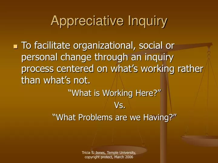 appreciative inquiry n.