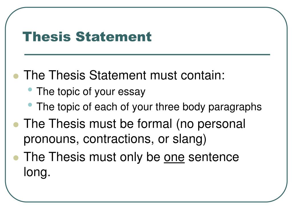 how long should a thesis be