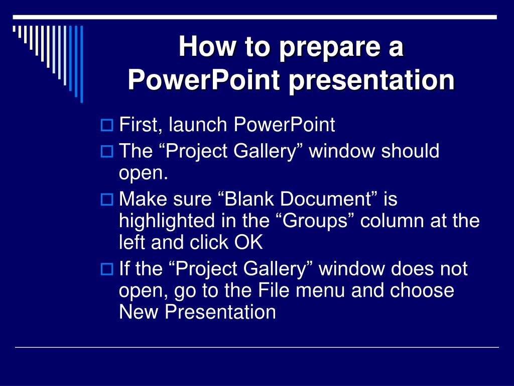 how to prepare a presentation ppt