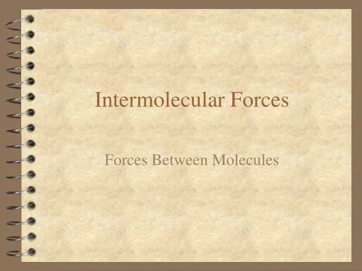 intermolecular forces n.