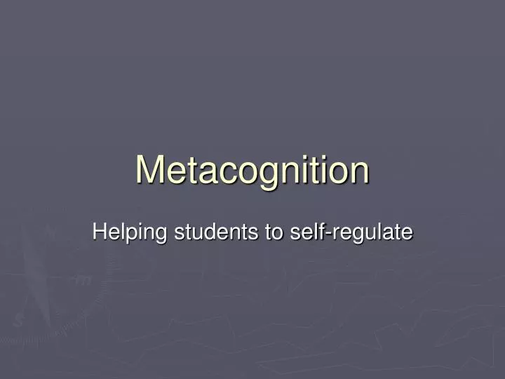 metacognition n.