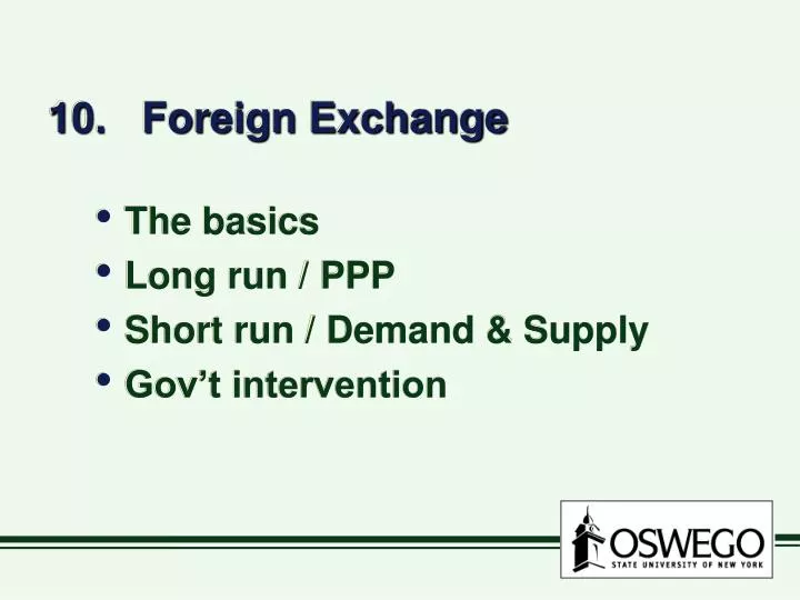 10 foreign exchange n.