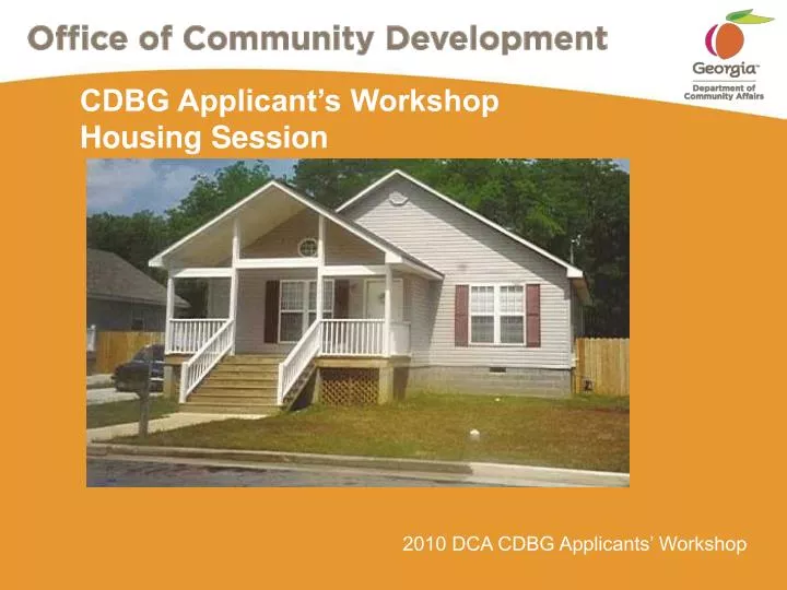 cdbg applicant s workshop housing session n.