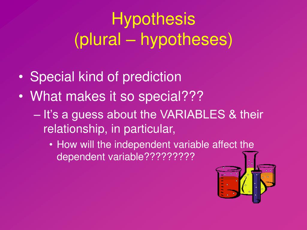 hypothesis definition plural