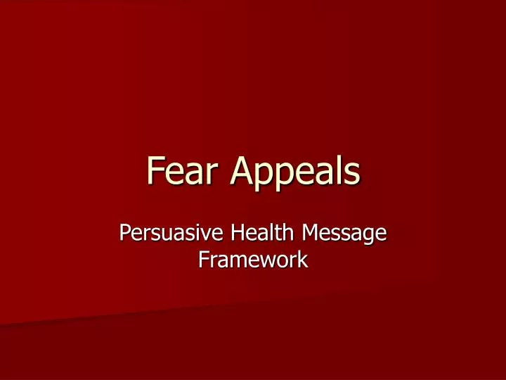 fear appeals n.