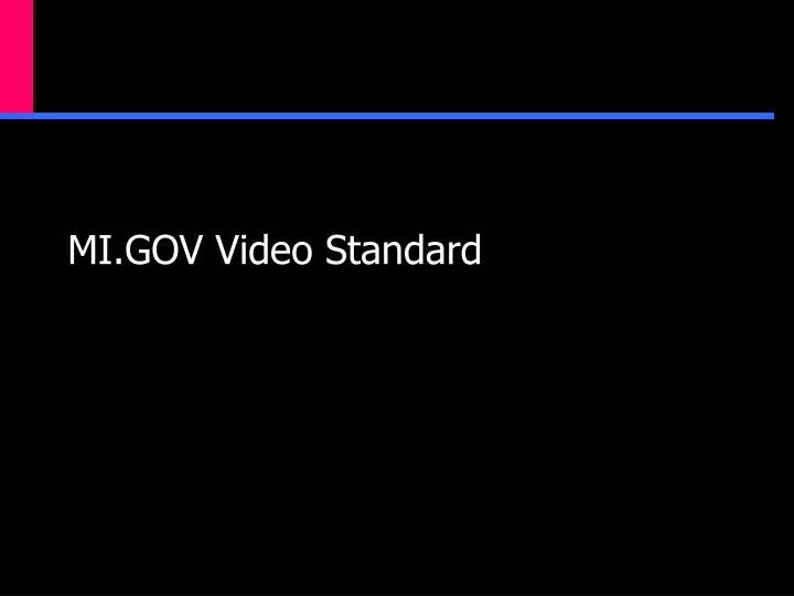 mi gov video standard n.