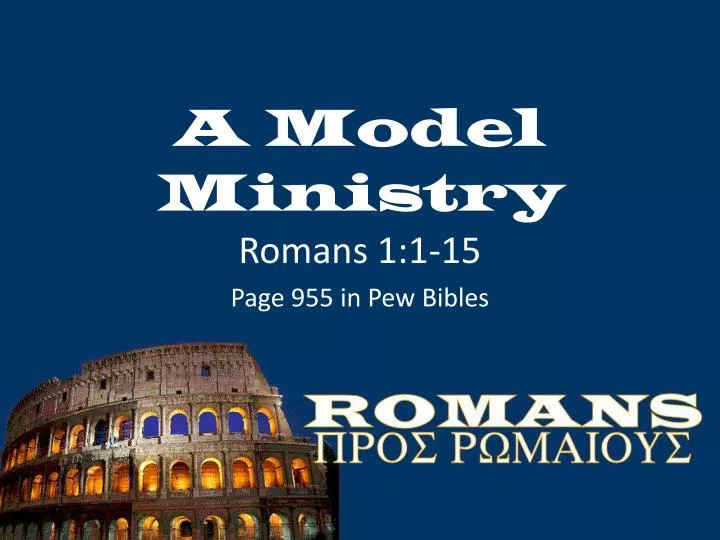 a model ministry n.