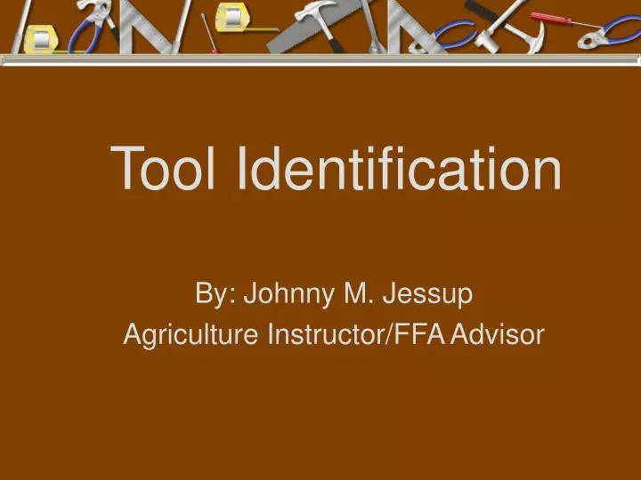 tool identification n.