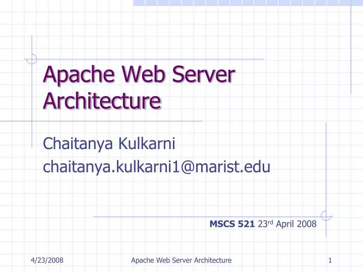 apache web server architecture n.