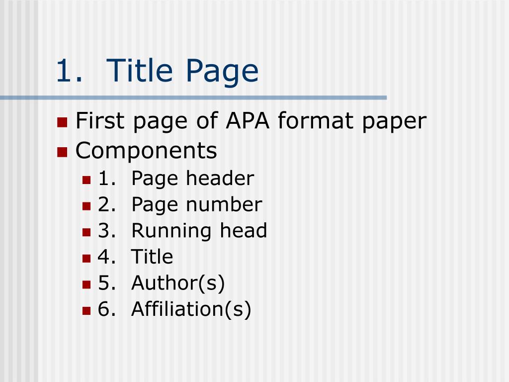 apa format for powerpoint presentation