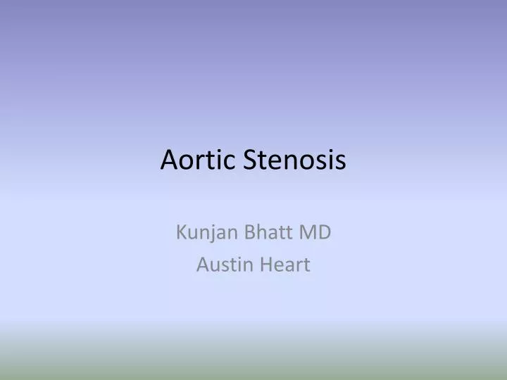 aortic stenosis n.