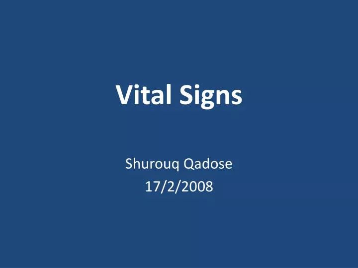 vital signs n.