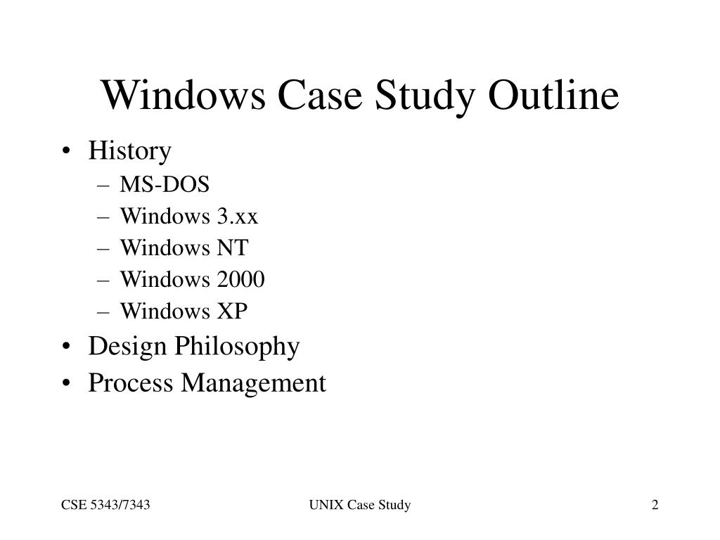 case study on windows xp
