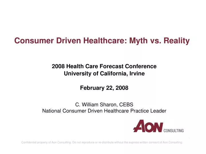 consumer driven healthcare myth vs reality n.