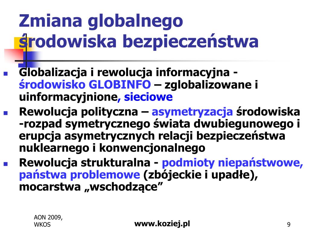 Jakie Są Podstawowe Warunki Bezpieczeństwa Państwa Militarne I Polityczne PPT - Stanisław Koziej STRATEGIE: bezpieczeństwa narodowego, obronności