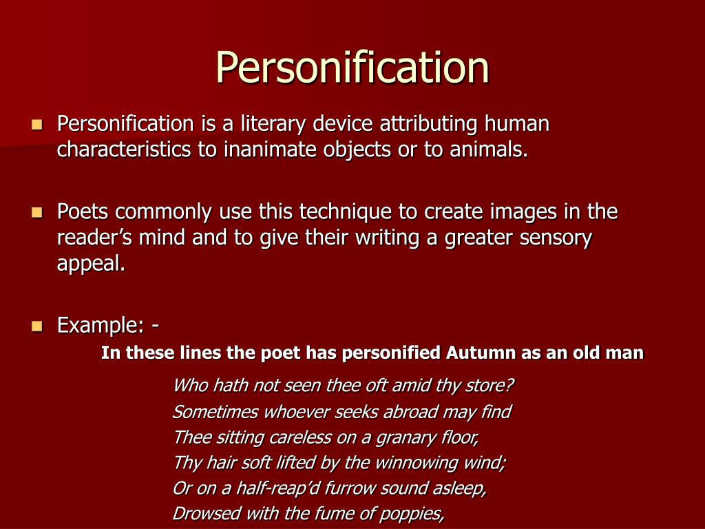 personification literary device