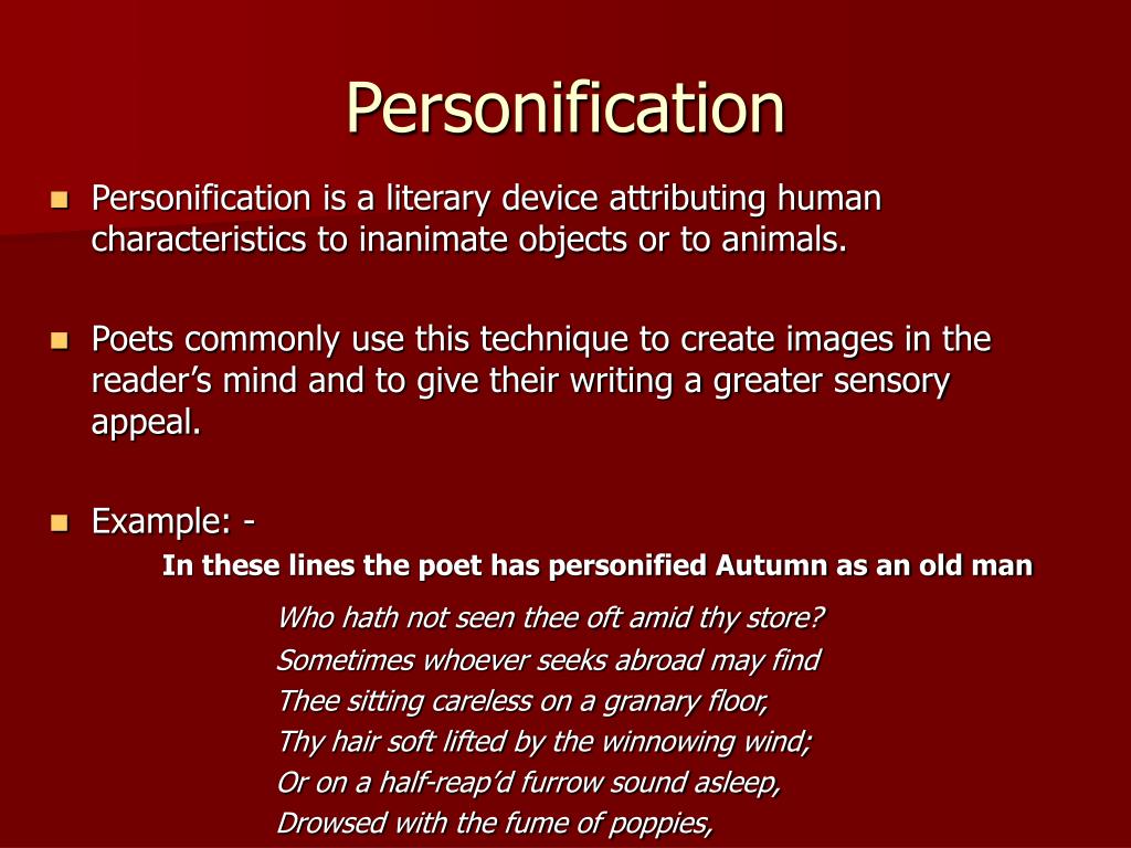 Personification Definition And Examples Literary Devices - Personification