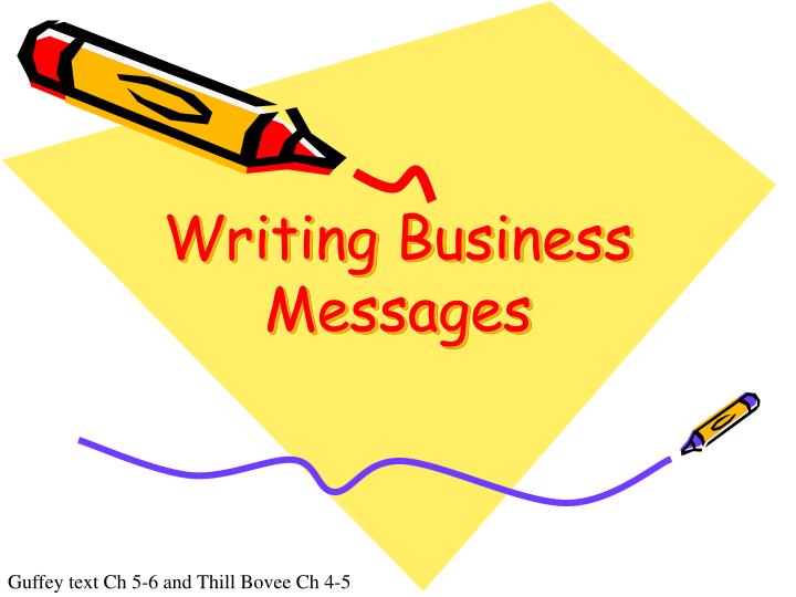 writing business messages n.