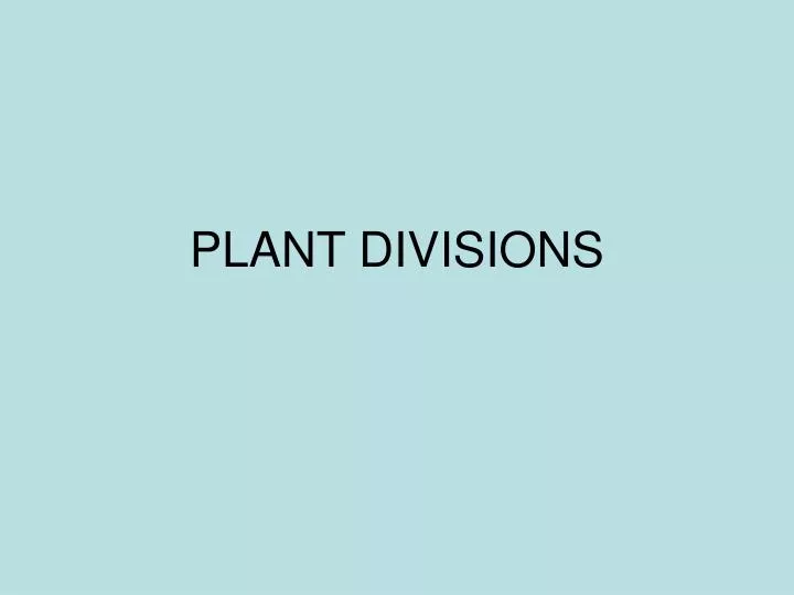 plant divisions n.