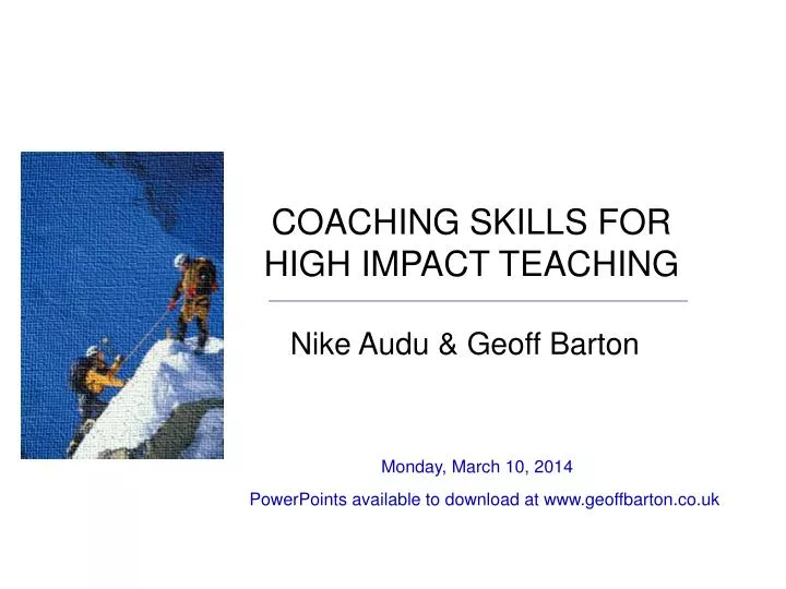 coaching skills for high impact teaching n.