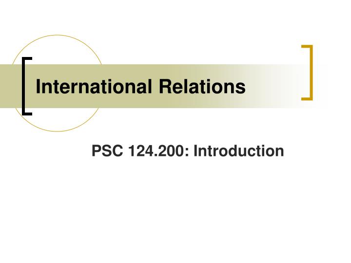 international relations n.