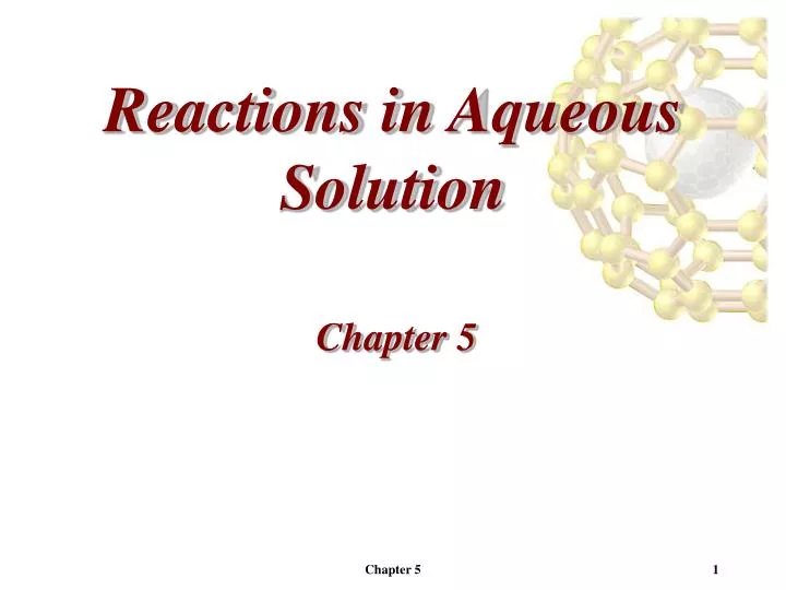 reactions in aqueous solution n.