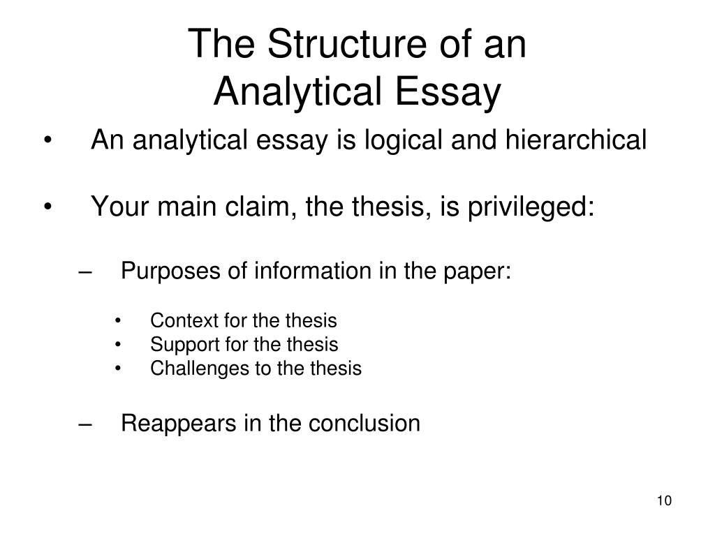 what is an analytical thesis