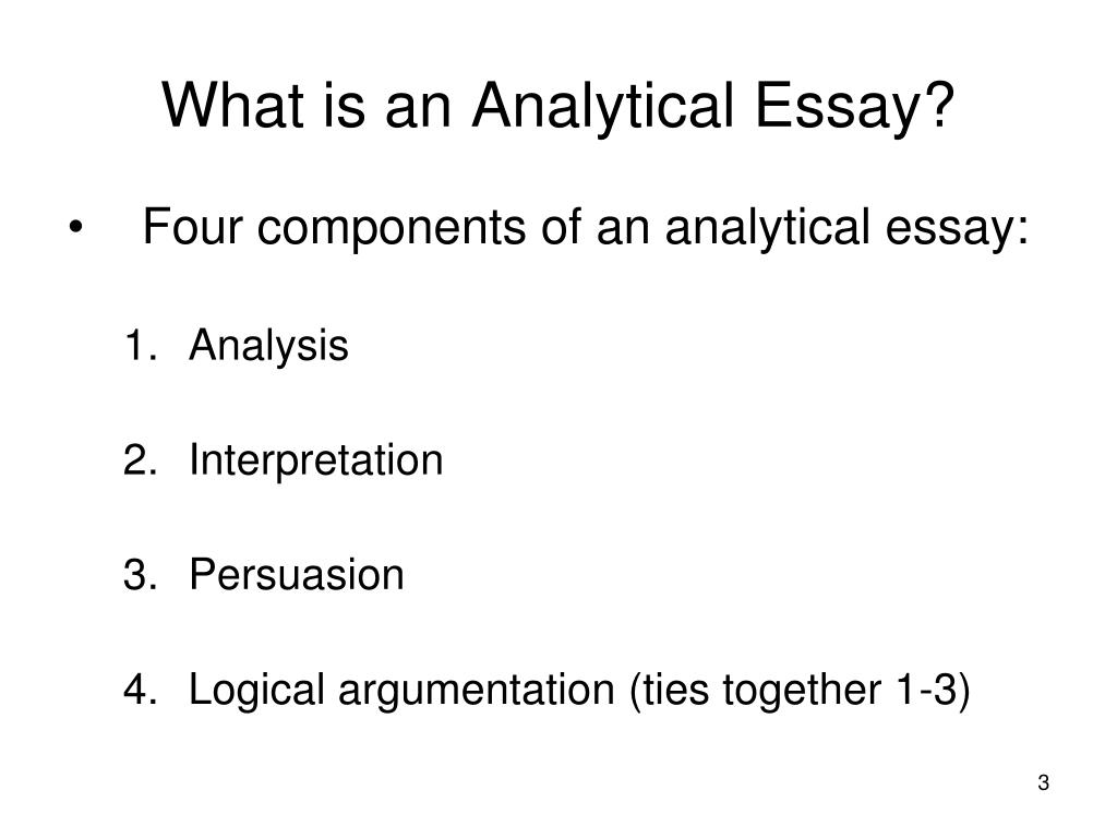 definition of analytical essay