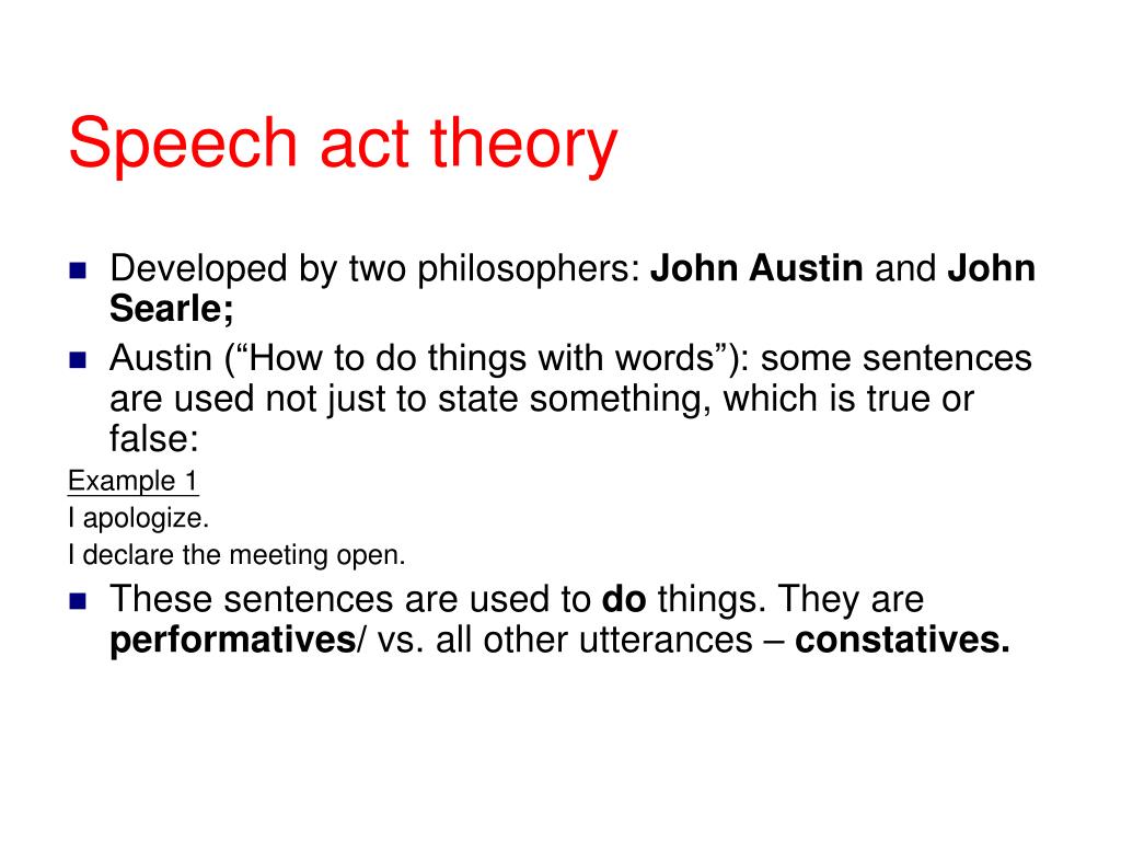 austin searle speech act theory