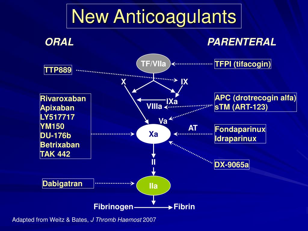 Ppt Oral Anticoagulant Therapy A Look To The Future Powerpoint