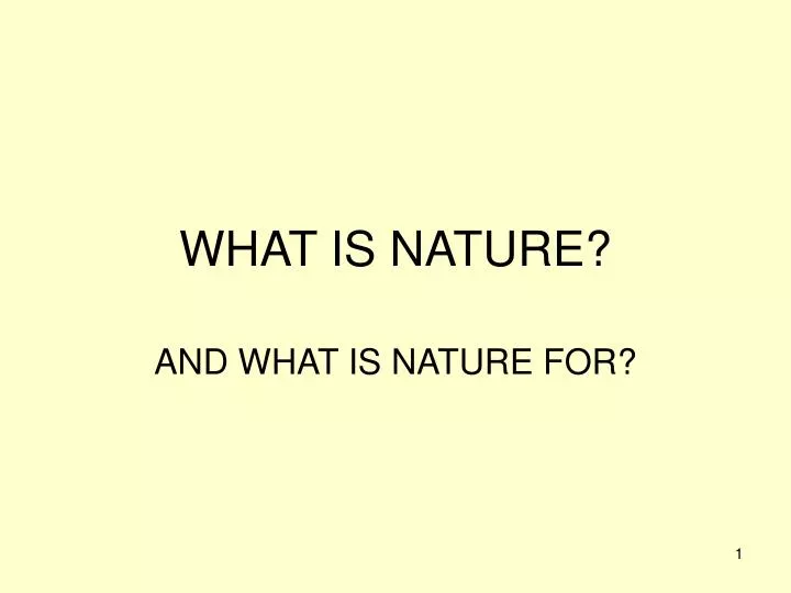 what is nature n.